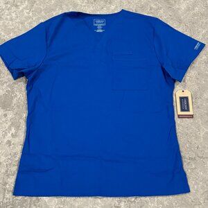 Cherokee Scrubs Men V Neck Top Professionals Stretch WW675 Royal Blue NEW